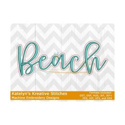 Beach Script Machine Embroidery - 2022 Series