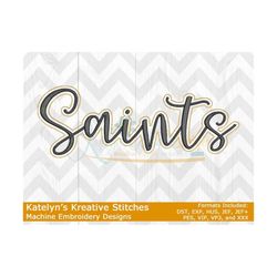 Saints Script Machine Embroidery - 2022 Series