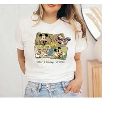 Vintage Walt Disney World T-Shirt,Retro Disneyland Shirts,Mickey And Friends Shirt,Disney World T-Shirt,Family  Disney V