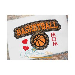 Basketball Mom - Block Arc Applique