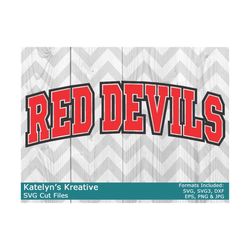 Red Devils Arched SVG Files