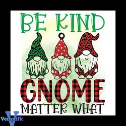 Be Kind Gnome Matter What Svg, Christmas Svg, Leopard Pattern Svg