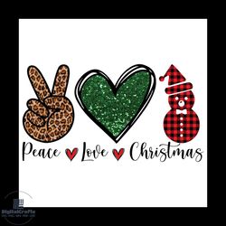 Peace Love Christmas Snowman Svg, Christmas Svg, Snowman Svg, Happy Holiday Svg