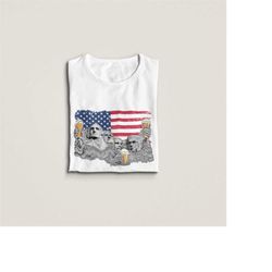 Mount Rushmore Presidents Drinking Beer Shirt, America USA Flag T Shirt,  South Dakota Monument Gift, Patriotic Beer Dri