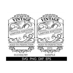 Birthday Vintage Svg, Aged to perfection svg, Birthday premium quality t-shirt, Limited edition Svg, Cricut Files, Insta