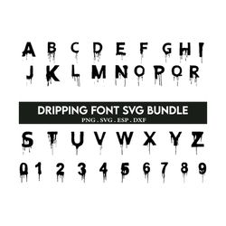 Dripping Font SVG, Dripping Alphabet Svg, Dripping numbers svg, Dripping Letters Svg, monogram font svg, dripping svg, a
