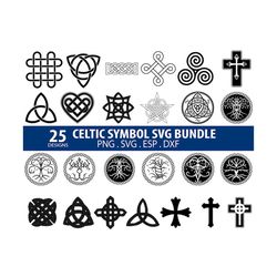 Celtic Knot Svg  /Celtics Svg / Celtic Symbol / Celtic Svg / Instant Download / Celtic Knot Cross Set Of 25 SVG/ Dxf/ PN