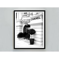 fashion wall art, black and white, luxury print, vintage poster, fashion photography print, room decor, printable wall a