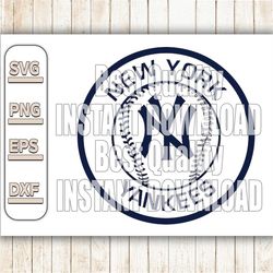 New York Yankeess SVG PNG, svg Sports files, Svg For Cricut, Clipart, baseball Cut File, Layered SVG For Cricut File