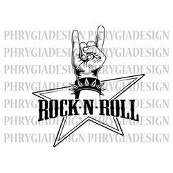 Rock And Roll Svg Png , Rock And Roll Music Svg , Rock Hand Sign Svg , Heavy Metal Svg , Music Svg , Digital Download ,