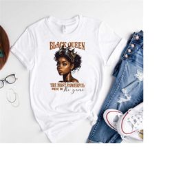 Black Queen T-Shirt,The Most Powerful Piece In the Game Tee,African American Woman T-Shirt,Black Girl Magic Shirt,Black