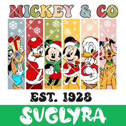 Mickey And Co Est 1928 Svg, Best Day Ever Svg, Christmas Squad Svg, Disney Christmas Svg, Christmas Friends Svg