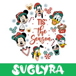 Christmas Tis The Season Svg, Magical Christmas Svg, Disney Christmas Svg, Christmas Squad Svg