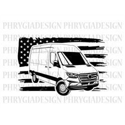 US Cargo Delivery Van Svg , Delivery Van Truck Svg , Moving Vehicle Svg , Shipping Van Svg , Delivery Van Svg , Digital