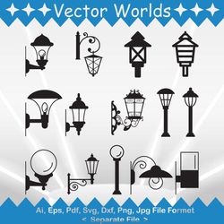 Garden Lamp svg, Garden Lamps svg, Garden, Lamp, SVG, ai, pdf, eps, svg, dxf, png, Vector