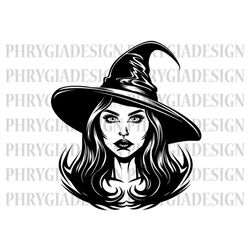 Witch Svg , Halloween Witch Svg , Witch Silhouette , Witch Shirt Svg , Halloween Svg , Witch Clipart , Witch Png , Hallo