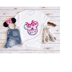 Disney Birthday Girl Shirt, Birthday Shirt Disney youth and toddler tee Minnie birthday girl, Birthday girl tshirt Birth