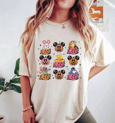 Winnie The Pooh Halloween Mouse Head Comfort Colors Shirt, Pooh Pumpkin Shirt, Disney Spooky Season Shirt, Disney Hallow