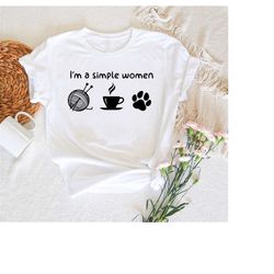 I'm A Simple Woman Shirt, Women's Soft Style T-Shirt, Coffee Lover Tank Top, Simple Life Graphic Tee Shirt For Women, Gi