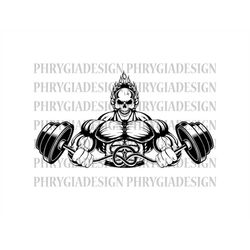Skeleton Bodybuilder Svg Png , Body Builder Svg , Bodybuilding Svg , Biceps Svg , Muscle Svg , Gym Svg , Digital Downloa