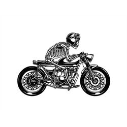 Skeleton Riding Motorcycle Svg Png , Dead Skeleton Rider Svg , Motorbike Svg , Skull Biker Svg , Skeleton Svg , Biker Sk