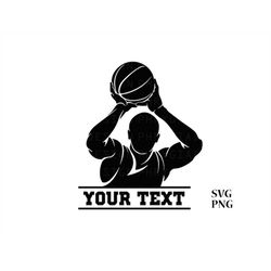 Basketball Player Svg Png , Basketball Player Silhouette , Basketball Clipart , Basketball Sublimation Design , Ball Svg