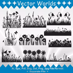 Grass field flower svg, Grass field flowers svg, Grass field, flower, SVG, ai, pdf, eps, svg, dxf, png, Vector