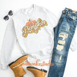 fall shirt - pumpkin shirt - fall pumpkin shirt -  hello pumpkin shirt - sublimation shirt