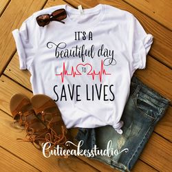 grey's anatomy shirt It's a beautiful day to save lives shirt tv show