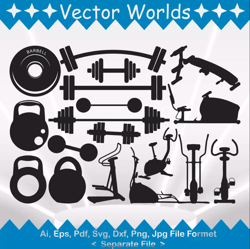 Gym Equipment svg, Gym Equipment's svg, Gym, Equipment, SVG, ai, pdf, eps, svg, dxf, png, Vector
