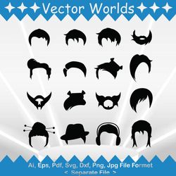 Hairstyle svg, Hairstyles svg, Hair, style, SVG, ai, pdf, eps, svg, dxf, png, Vector