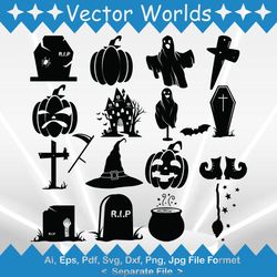 Halloween Set svg, Halloween Sets svg, Halloween, Set, SVG, ai, pdf, eps, svg, dxf, png, Vector