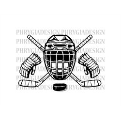 Ice Hockey Svg Png , Hockey Stick Svg , Hockey Helmet , Puck Svg , Play Hockey , Ice Hockey Clipart , Hockey Glove Svg ,