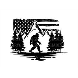 Bigfoot Svg Png , Big Foot Svg , Big Foot Shirt , Wild Monster Svg , Yeti Svg , American Flag Svg , Digital Download , I