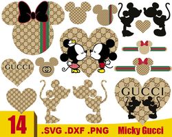 Gucci Mickey Heart SVG, Gucci Mickey Svg Bundle, Gucci Mickey Mouse SVG, Disney Fashion Mickey svg