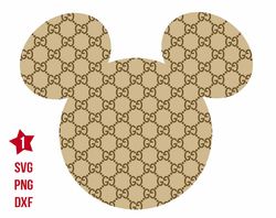 Gucci Mickey svg, Gucci Mickey Head Pattern SVG, Gucci Mickey Mouse Head Pattern PNG
