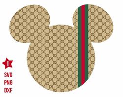 Gucci Mickey Head svg, Gucci Pattern Mickey Head SVG, Gucci Symbol Mickey Head PNG SVG