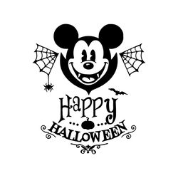 Mickey Vampire Halloween Wizard Logo SVG