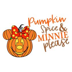Disney Minnie Pumpkin Spice Pleasse Halloween SVG