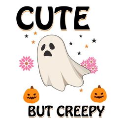 Cute but Creepy Ghost Halloween Pumpkin Gift SVG