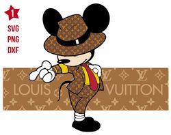 Luis Vuitton Michael Jackson SVG, Mickey Luis Vuitton Logo svg, Luxury Brand Svg, Fashion Brand Svg