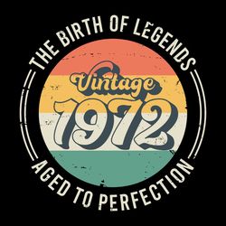 Retro Vintage 1972 SVG, The Birth Of Legends SVG