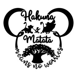 Hakuna Matata Means No Worries SVG, Disney Mouse SVG