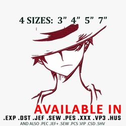Luffy karesma embroidery design, Anime Embroidery, Anime design, Anime shirt, Embroidered shirt, digital download