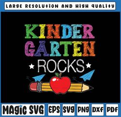 Vintage Kindergarten Rocks Png, Teacher Student Back To School Pencil Png, Back To School Png, digital download