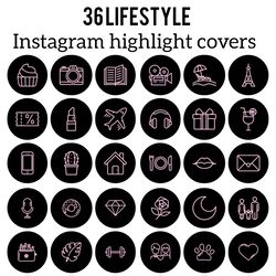 36 Lifestyle Instagram Highlight Icons. Pink Instagram Highlights Images. Stylish Instagram Highlights Covers