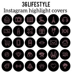 36 Lifestyle Instagram Highlight Icons. Pink Instagram Highlights Images. Stylish Instagram Highlights Covers