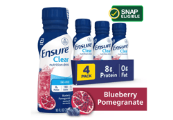 Ensure Clear Nutritional Drink, Fat-Free with 8 Grams High-Quality Protein 10 fl oz, 4 Count