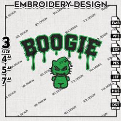 Drop Name Boogie Kitty Embroidery Designs, Halloween Embroidery, Nightmare Before Christmas Machine Embroidery Files
