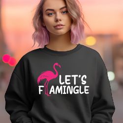 Flamingo SVG, Let's Flamingle SVG, Summer SVG, Digital Download, Cut File, Sublimation, Clip Art (includes svg/png/dxf f
